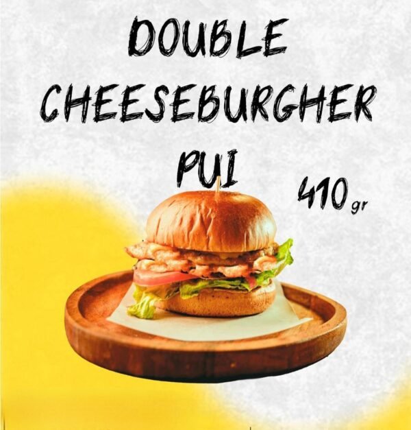 Double cheeseburger pui