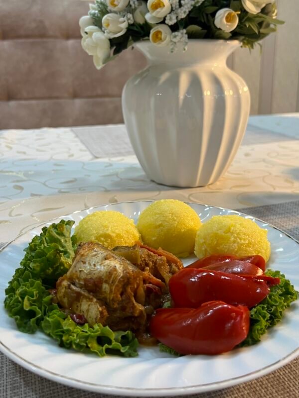 Мамалыга с рыбой