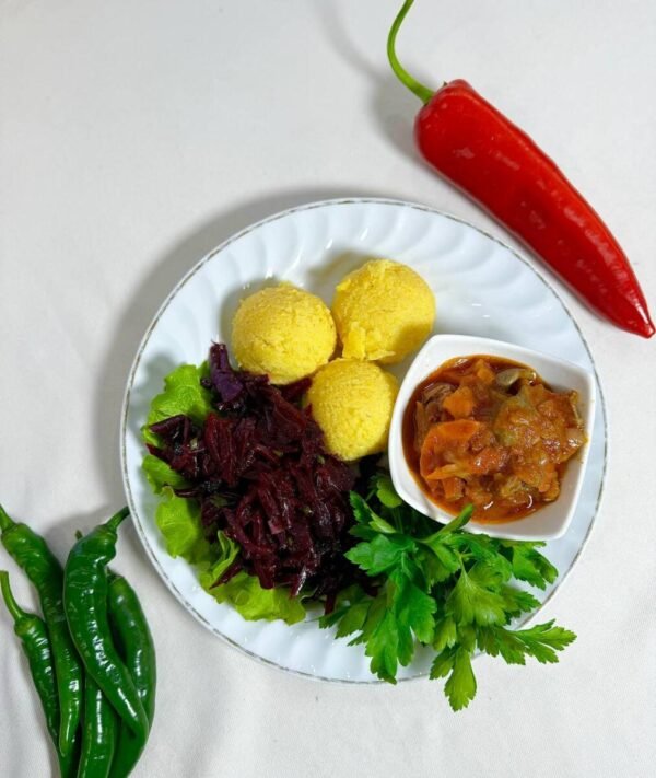 Мамалыга с овощами