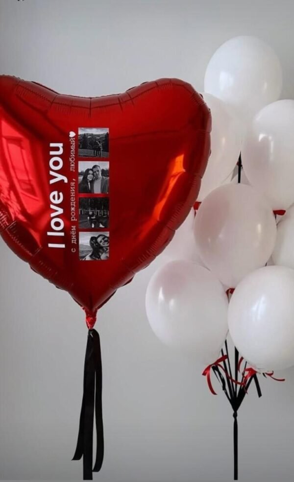 Набор сердце с шарами