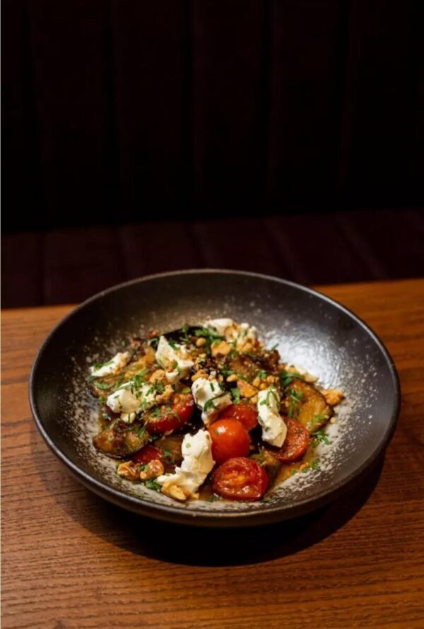 Салат тёплый с баклажаном